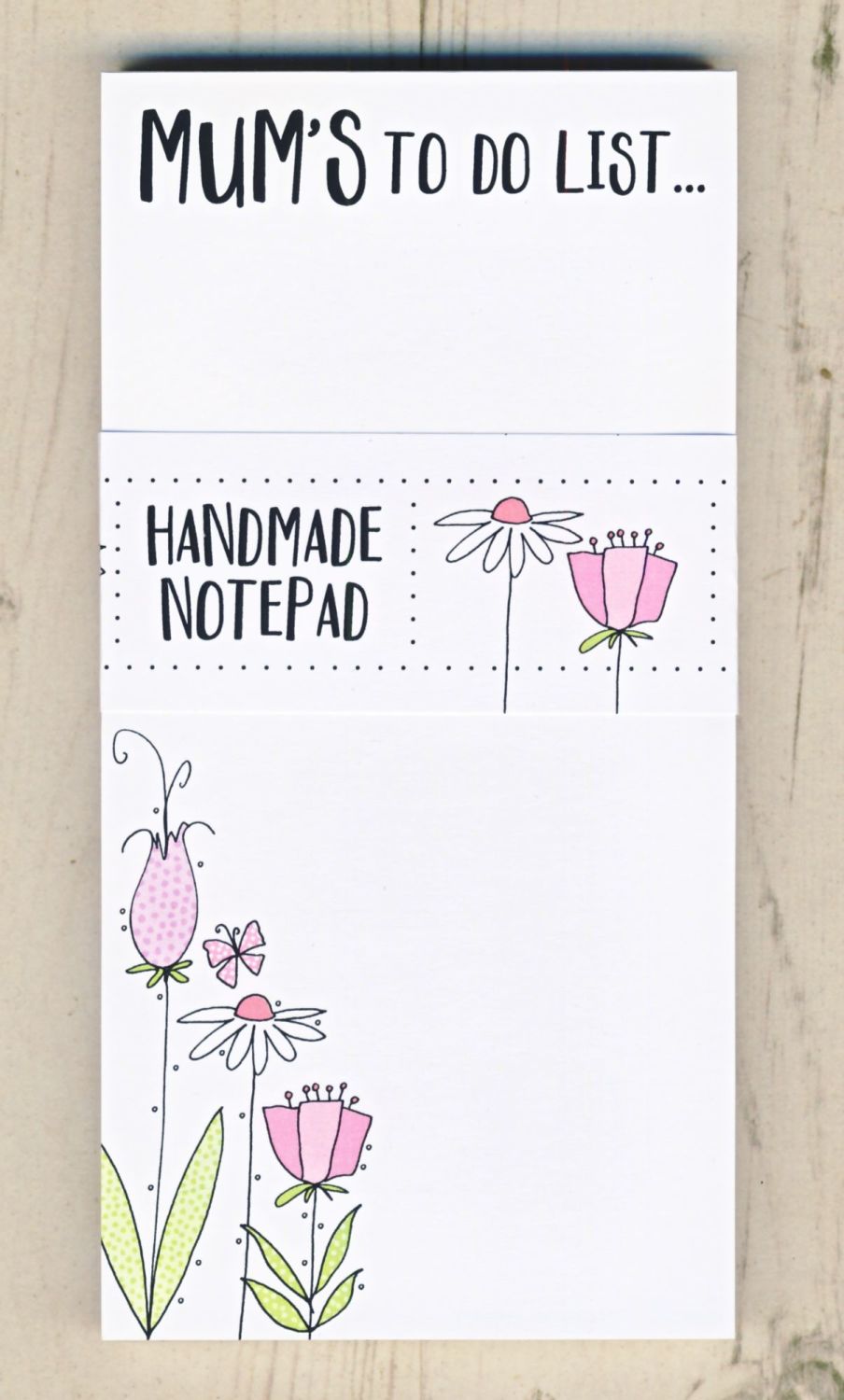 <!-- 014 -->Floral Shopping  List Notepad