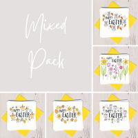 <!-- 007 -->Pack of Five Mixed Easter Cards