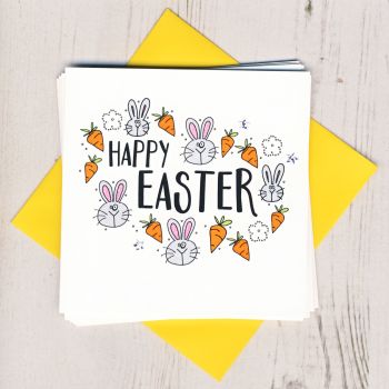 Pack of Five Easter Bunnies Cards