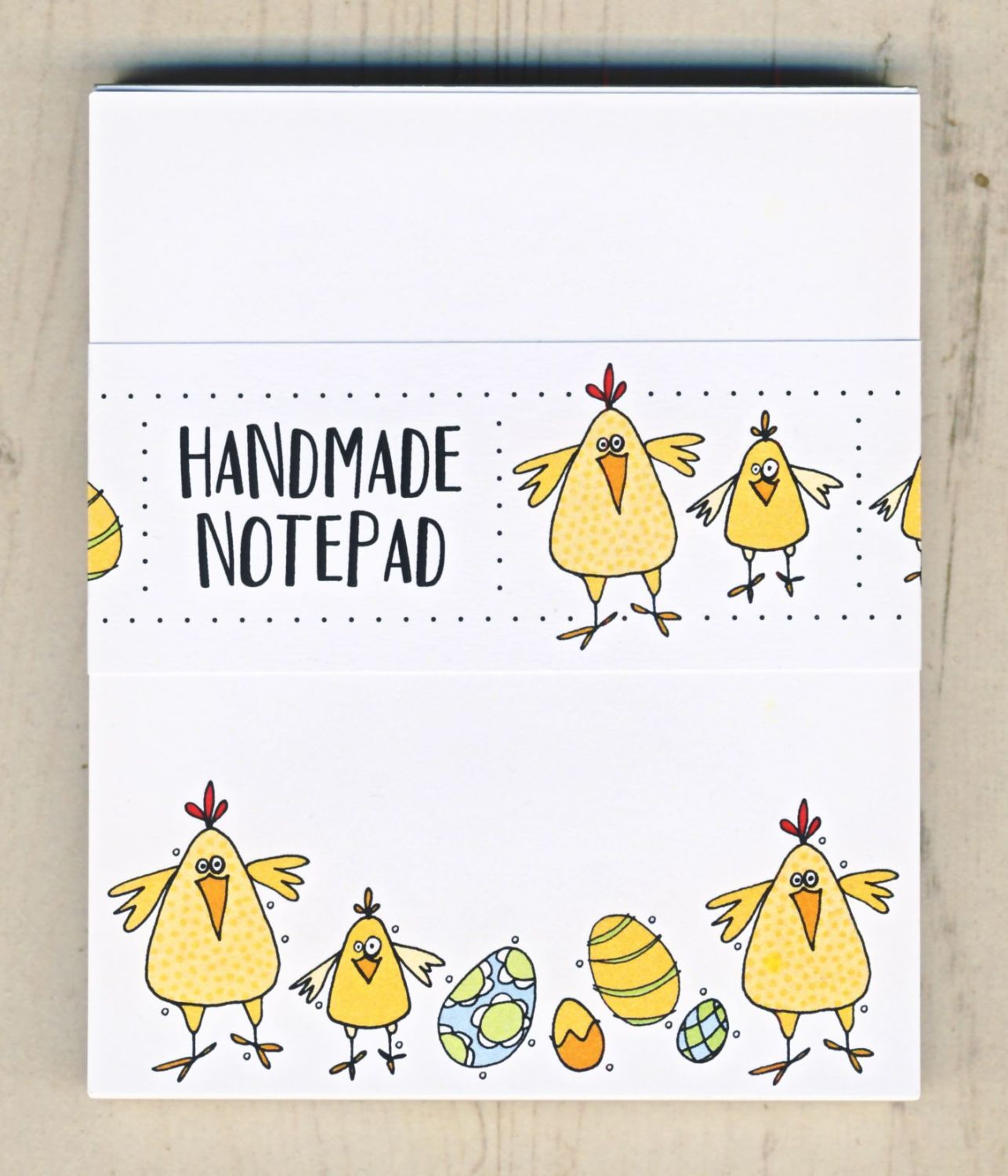 handmade Easter notepad