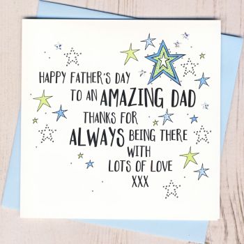  Thanks For Always being There Father's Day Card
