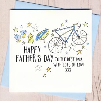  Cycling Father's Day Card