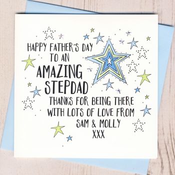  Personalised Amazing Stepdad Father's Day Card