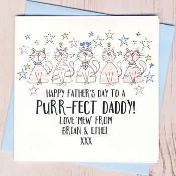  Personalised Father's Day Card From The Cat Or Cats
