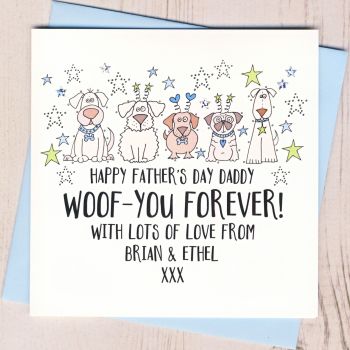  Personalised Father's Day Card From The Dog or Dogs