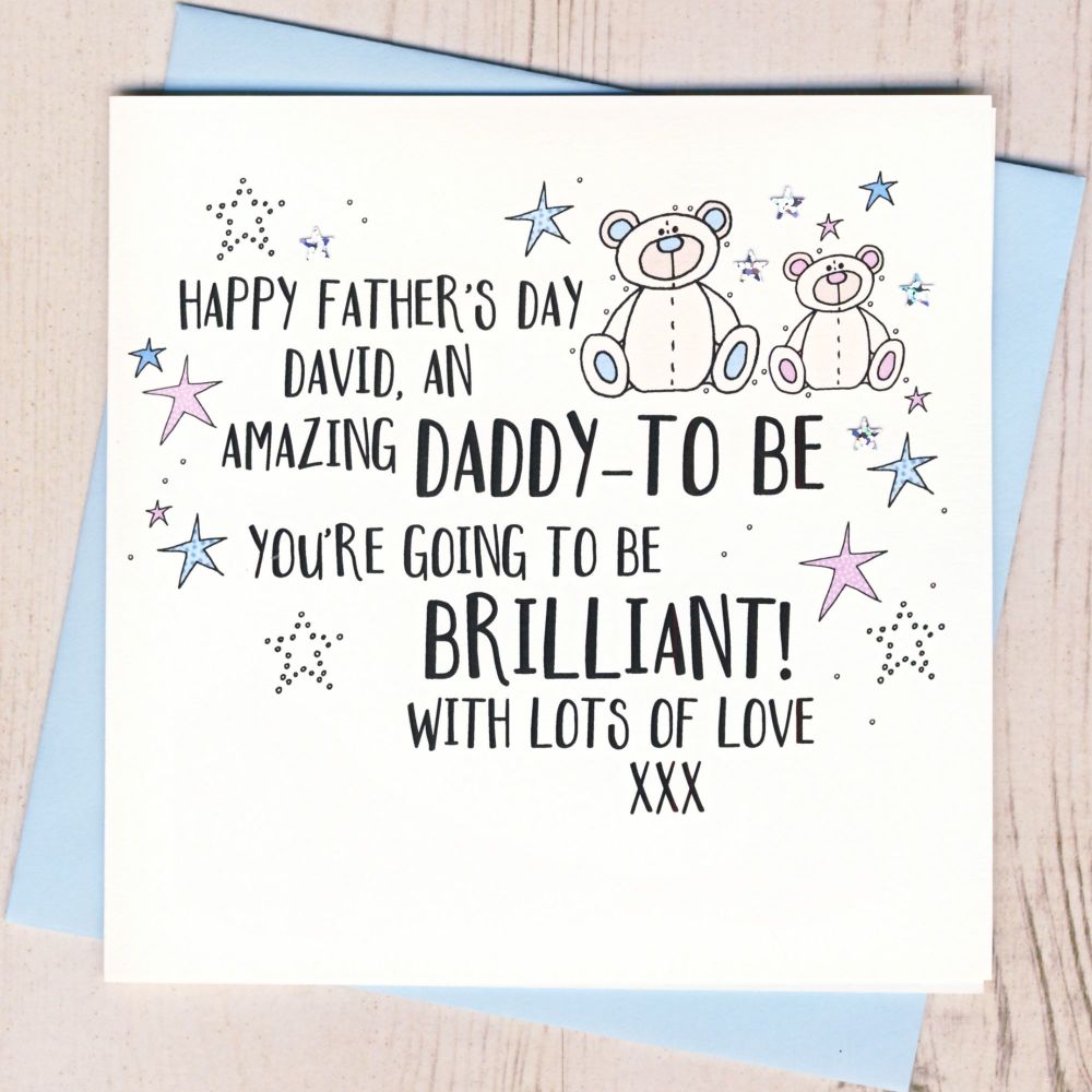 <!-- 020 --> Personalised Daddy To Be Father's Day Card