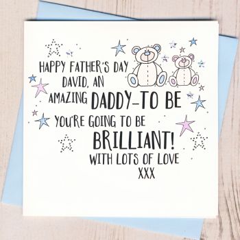  Personalised Daddy To Be Father's Day Card