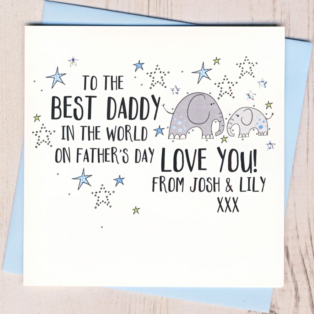 <!-- 019 --> Personalised Best Daddy Father's Day Card