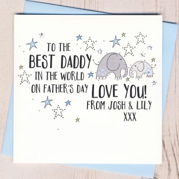  Personalised Best Daddy Father's Day Card
