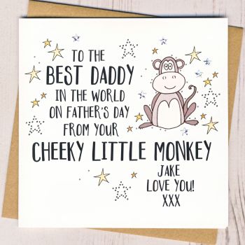  Personalised Father's Day Card From Your Cheeky Monkey