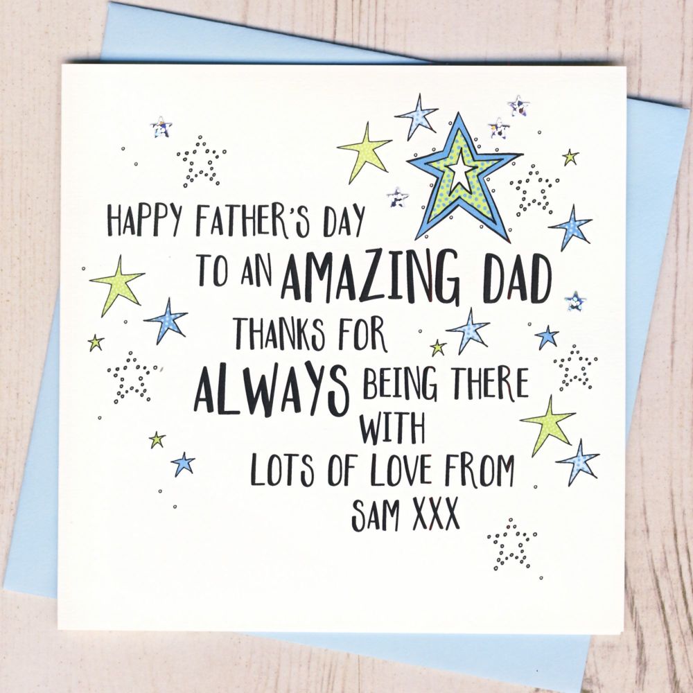 <!-- 014 --> Personalised Thanks For Always being There Father's Day Card