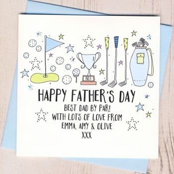 Personalised Golf Father's Day Card