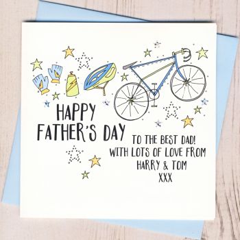  Personalised Cycling Father's Day Card