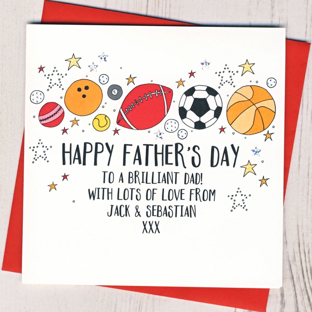 <!-- 008 --> Personalised Sporty Father's Day Card
