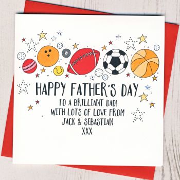  Personalised Sporty Father's Day Card