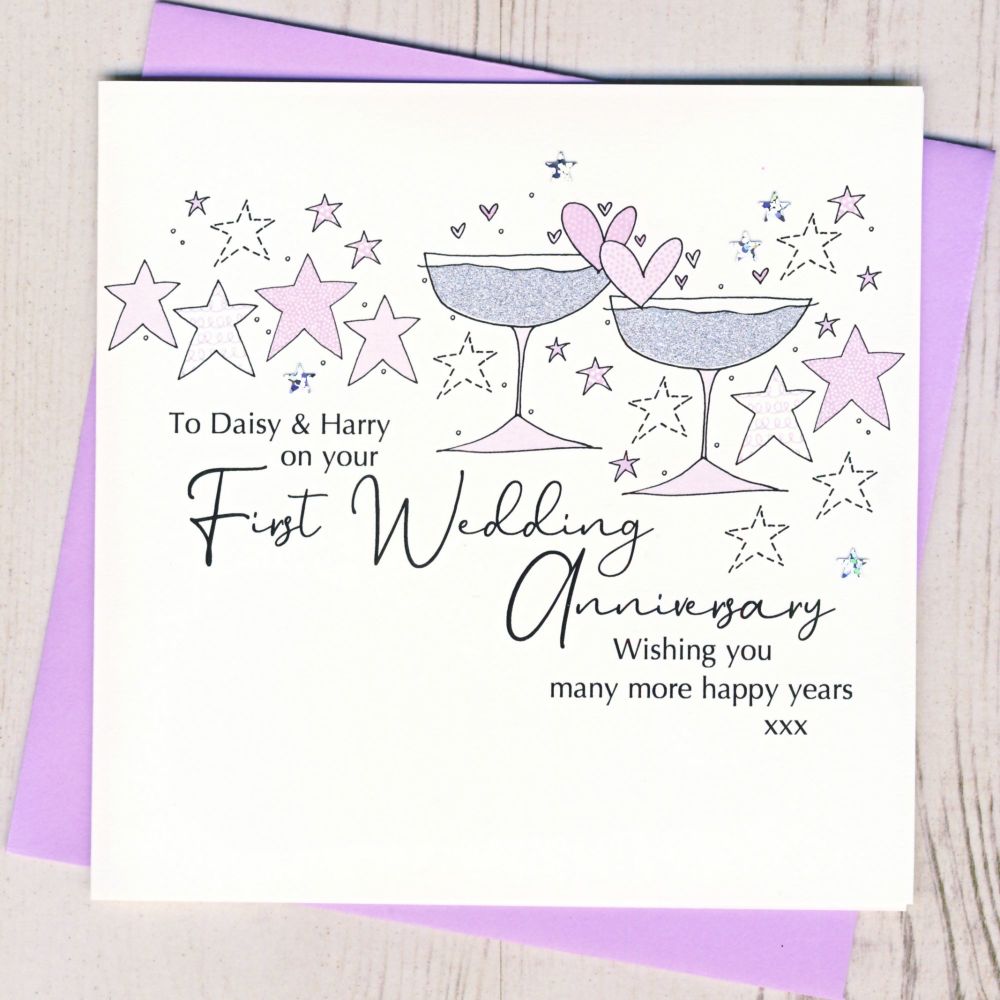 <!-- 002 --> Personalised First Wedding Anniversary