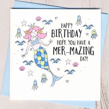  Mermaid Birthday Card