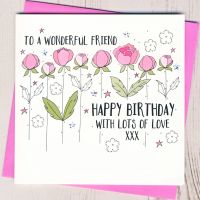 <!-- 032 -->  Wonderful Friend Birthday Card