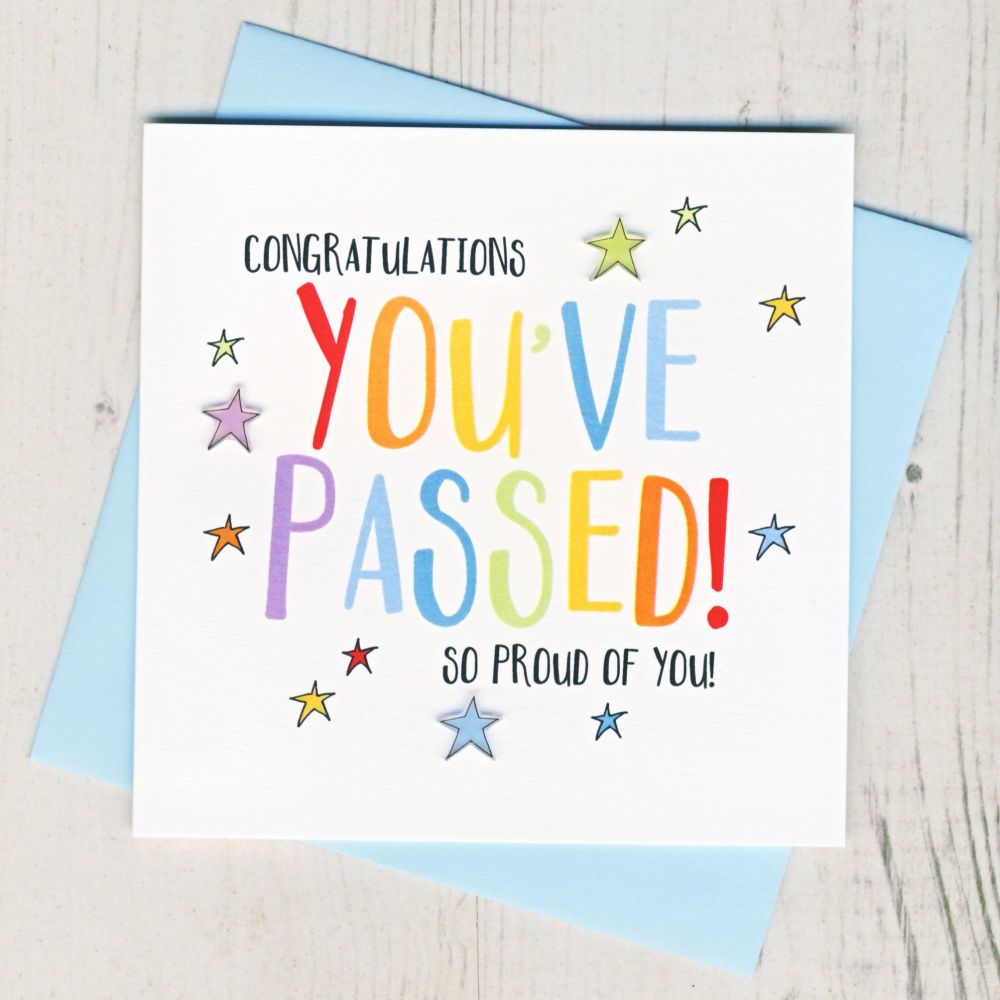 <!-- 000 -->Colourful You've Passed Card