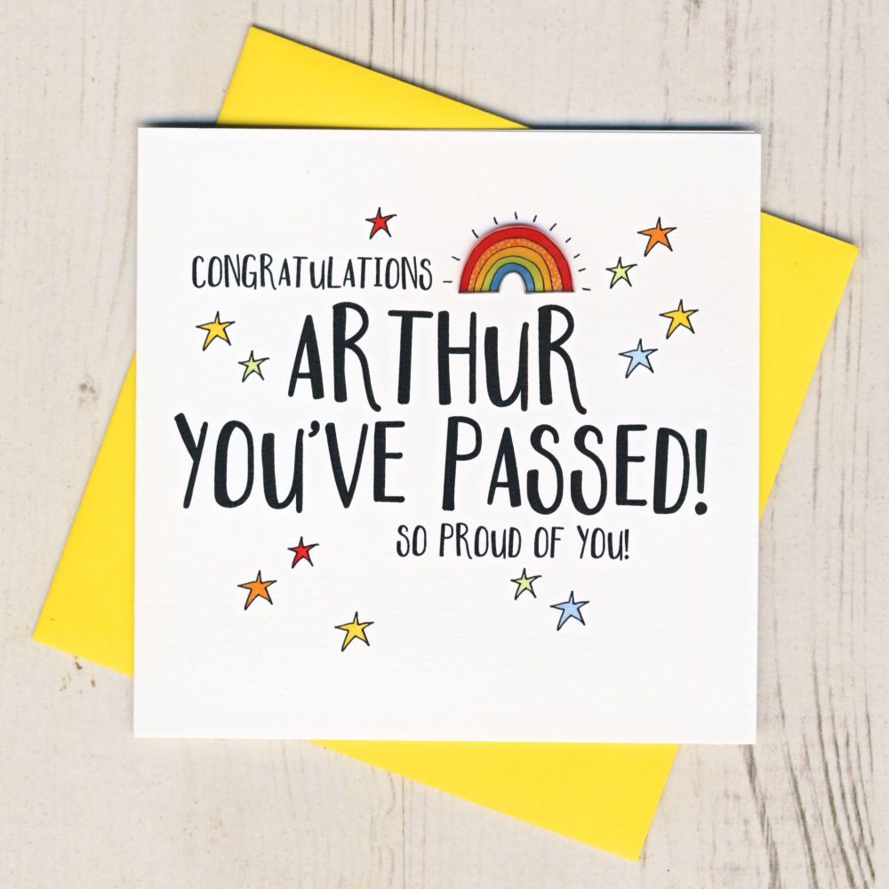 <!-- 000 -->Personalised Rainbow You've Passed Card
