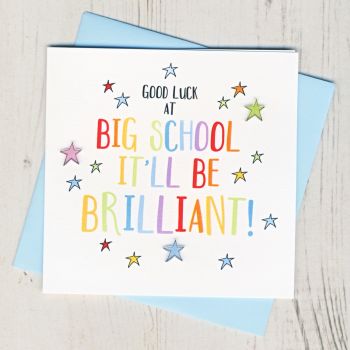 Colourful Good Luck At Big School Card