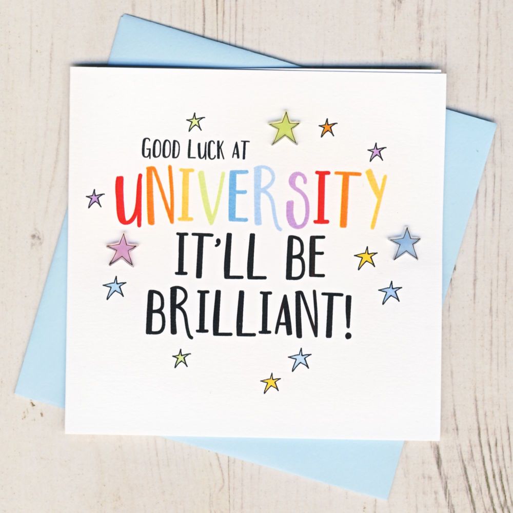 <!-- 000 -->Colourful Good Luck At University Card