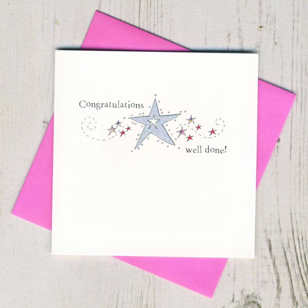 Sparkly Star Congratulations Card