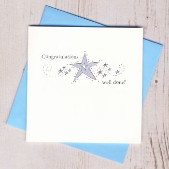 Sparkly Star Congratulations Card
