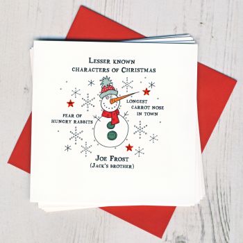 Pack of Five Snowman Christmas Cards