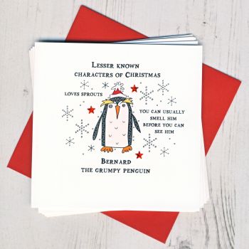 Pack of Five Penguin Christmas Cards