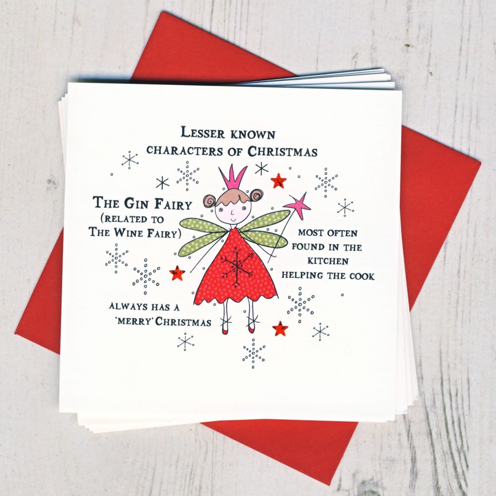 <!-- 005 -->Pack of Five Fairy Christmas Cards