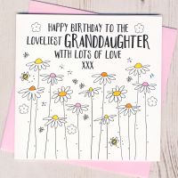 <!-- 010  -->Daisy Happy Birthday Granddaughter Card