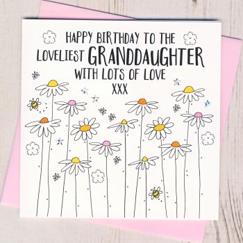 Daisy Happy Birthday Granddaughter Card