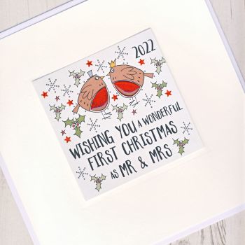 Large Couples First Christmas Card