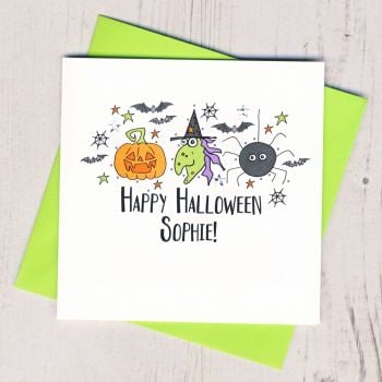  Personalised Witch Halloween Card