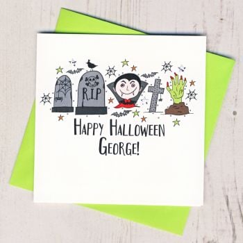  Personalised Vampire Halloween Card