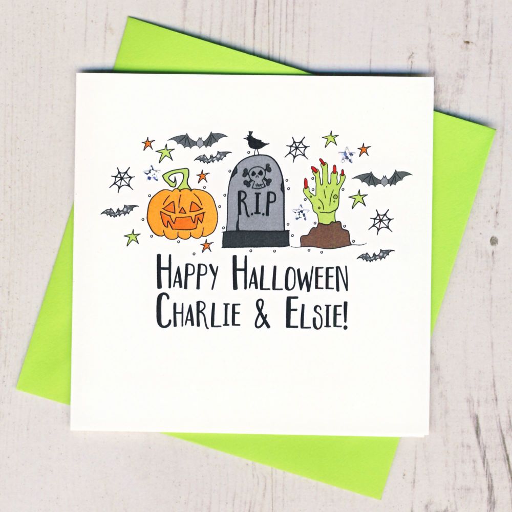 <!-- 003 --> Personalised Creepy Halloween Card