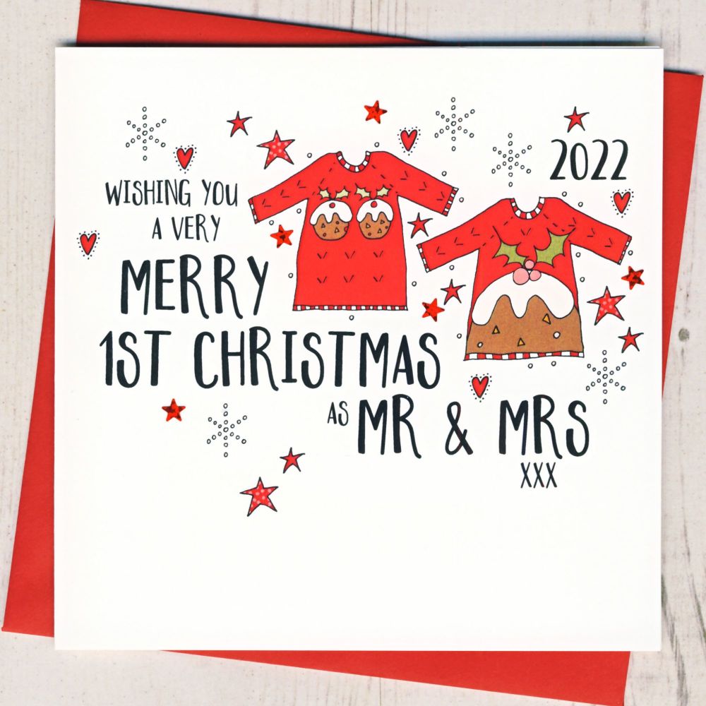 <!-- 000-->First Christmas As Mr & Mrs Card