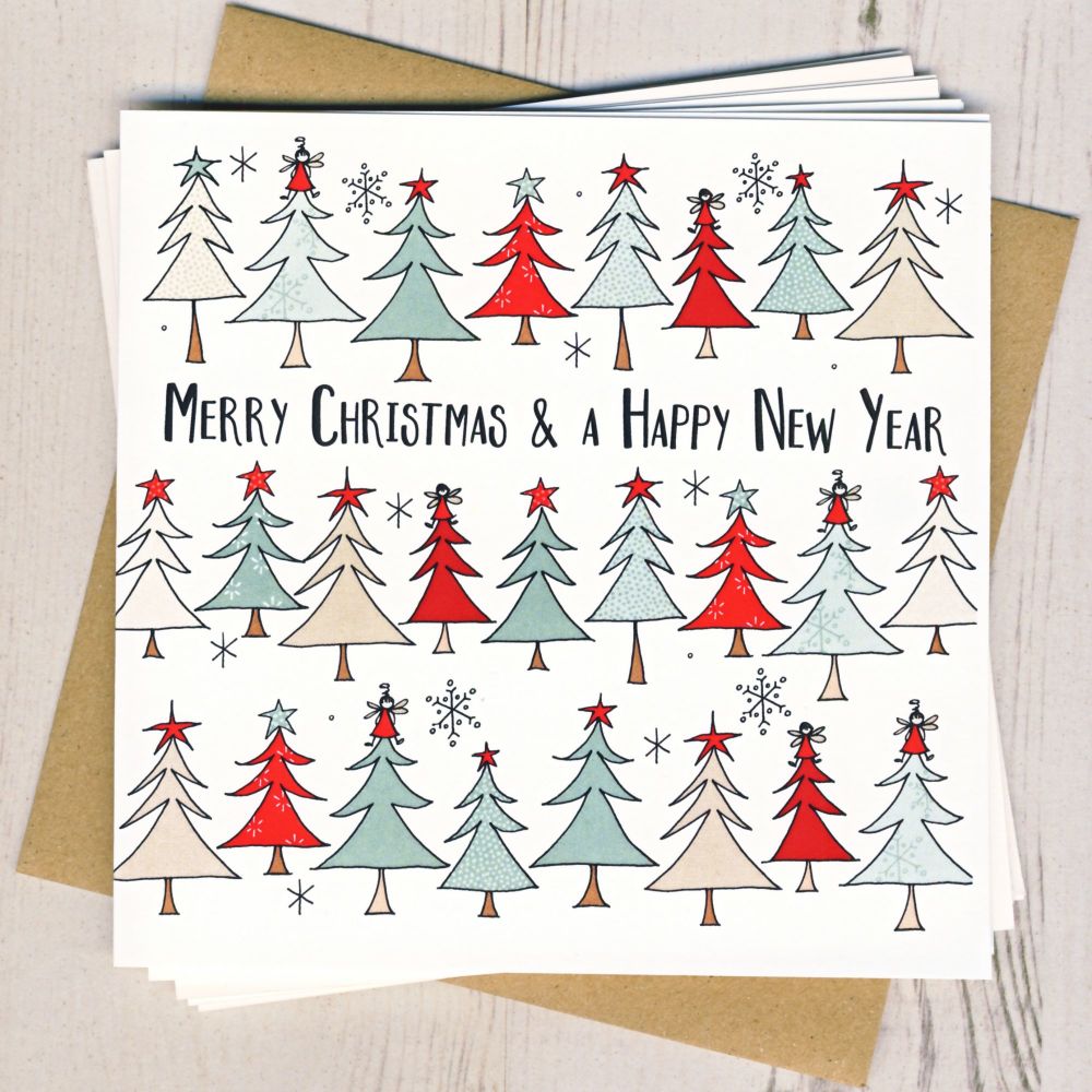 <!-- 002 -->Pack of Five Christmas Tree Cards