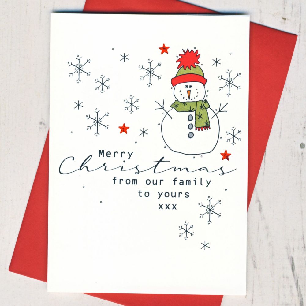 <!-- 009--> Merry Christmas From Our Family To Yours Card