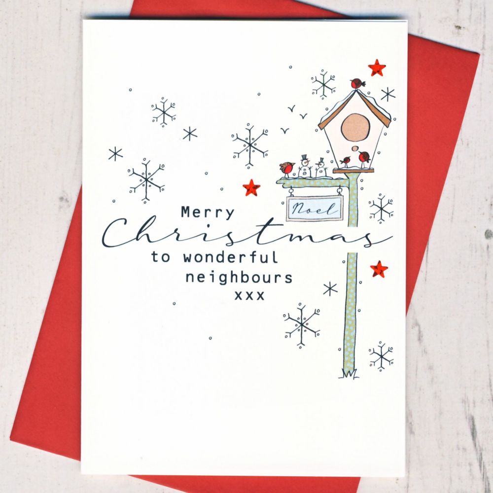 <!-- 010--> Merry Christmas To Wonderful Neighbours Card