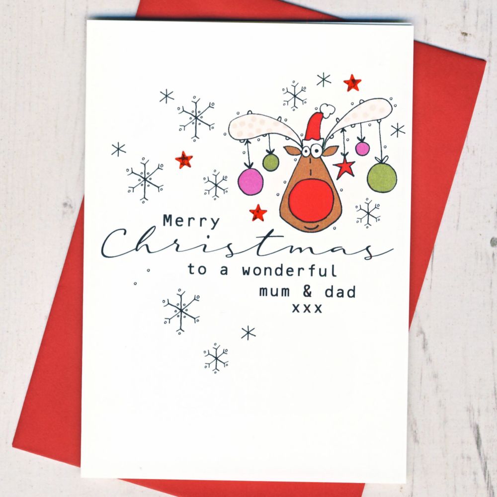 <!-- 007--> Merry Christmas to Mum & Dad Card