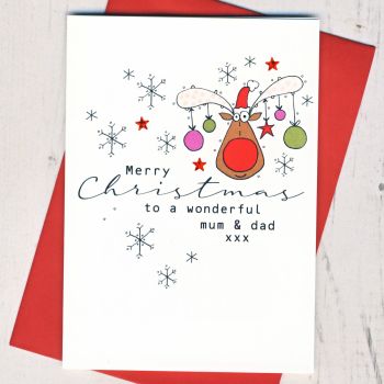  Merry Christmas to Mum & Dad Card