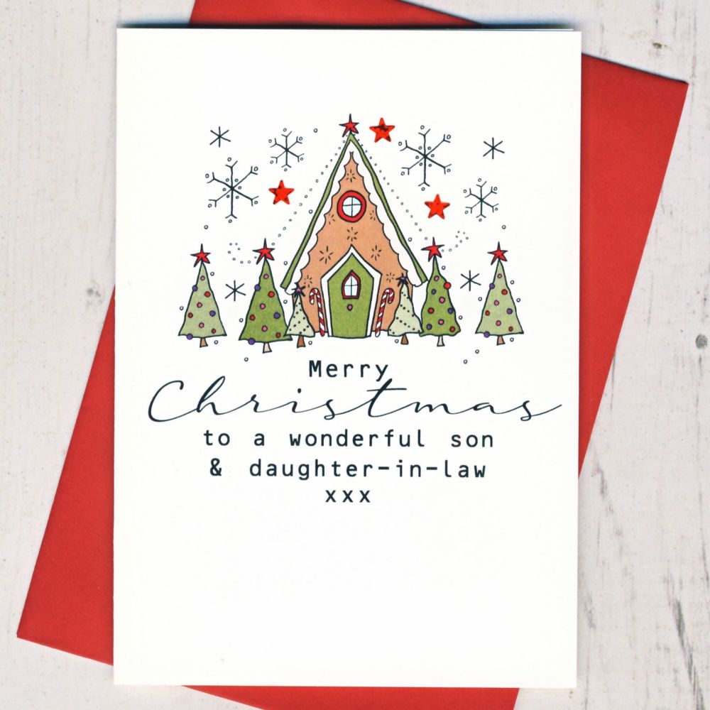 <!-- 039--> Merry Christmas Son & Daughter-In-Law or Partner Card
