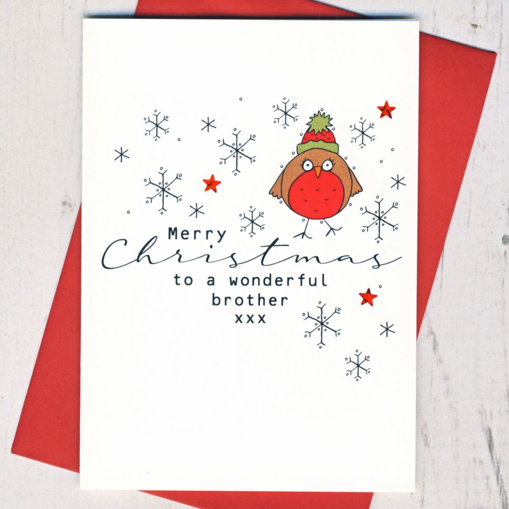<!-- 009--> Merry Christmas Brother Card