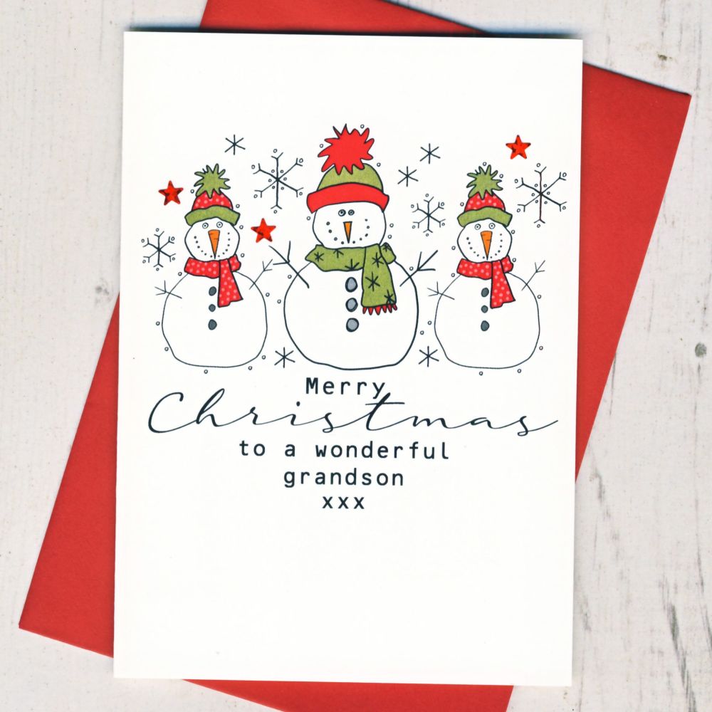 <!-- 009--> Merry Christmas Grandson Card