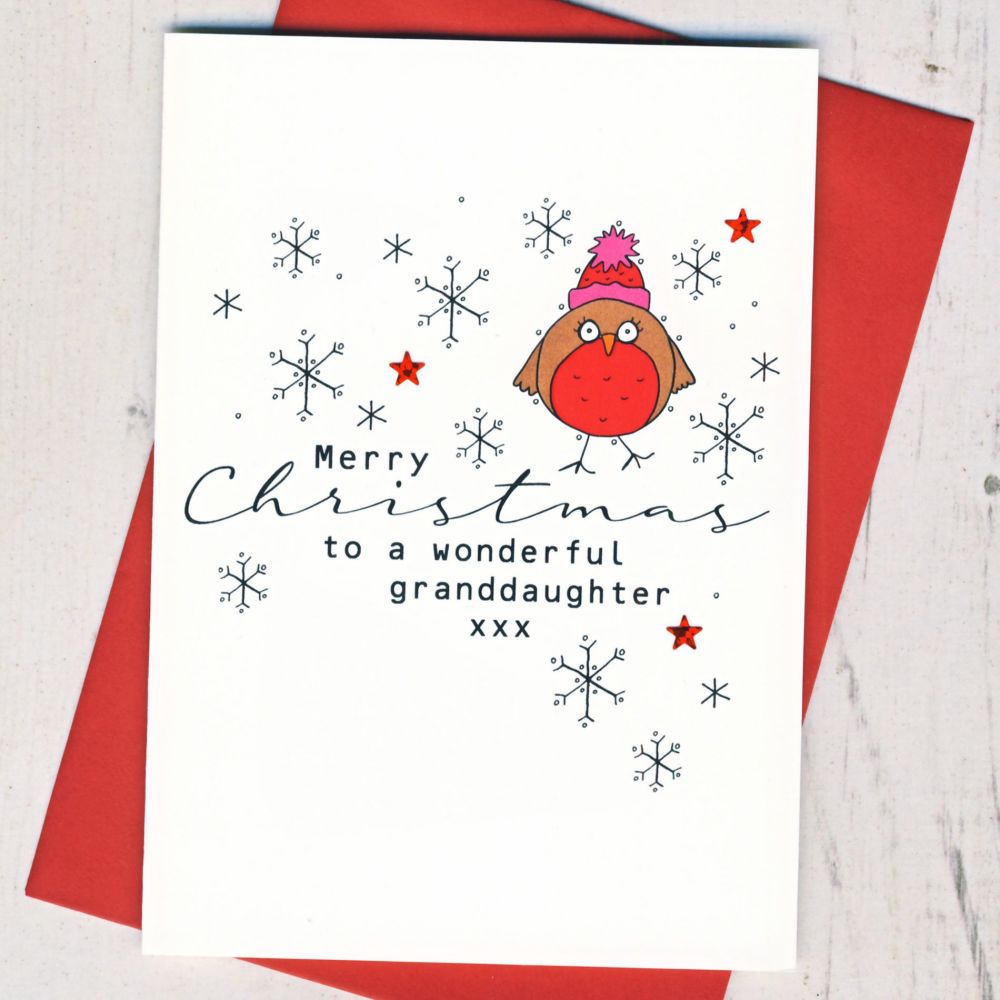 <!-- 009--> Merry Christmas Granddaughter Card