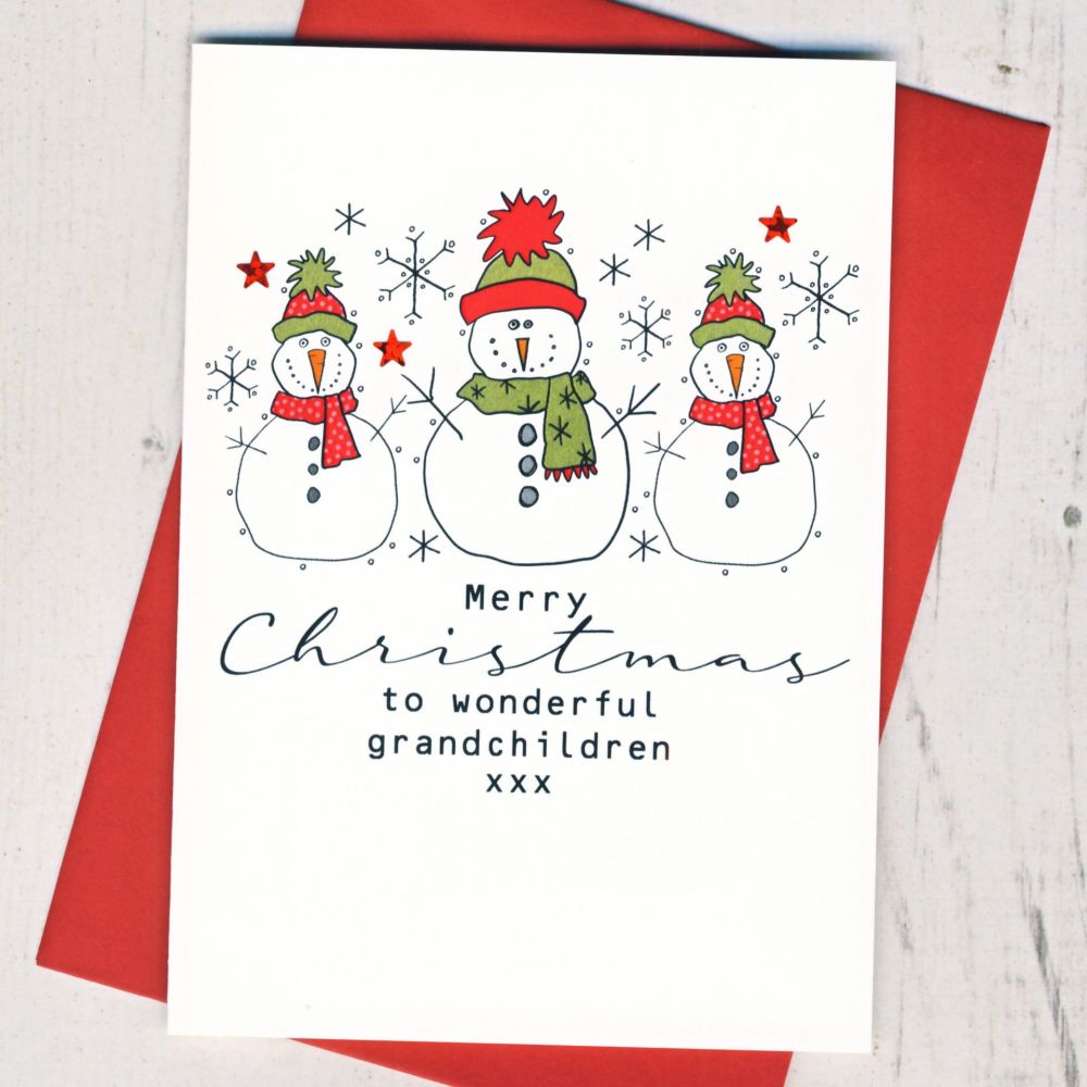 <!-- 009--> Merry Christmas Grandchildren Card