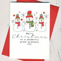 <!-- 029--> Merry Christmas Great Grandson Card