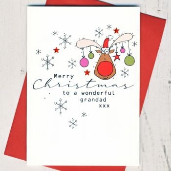  Merry Christmas to a Wonderful Grandad Card